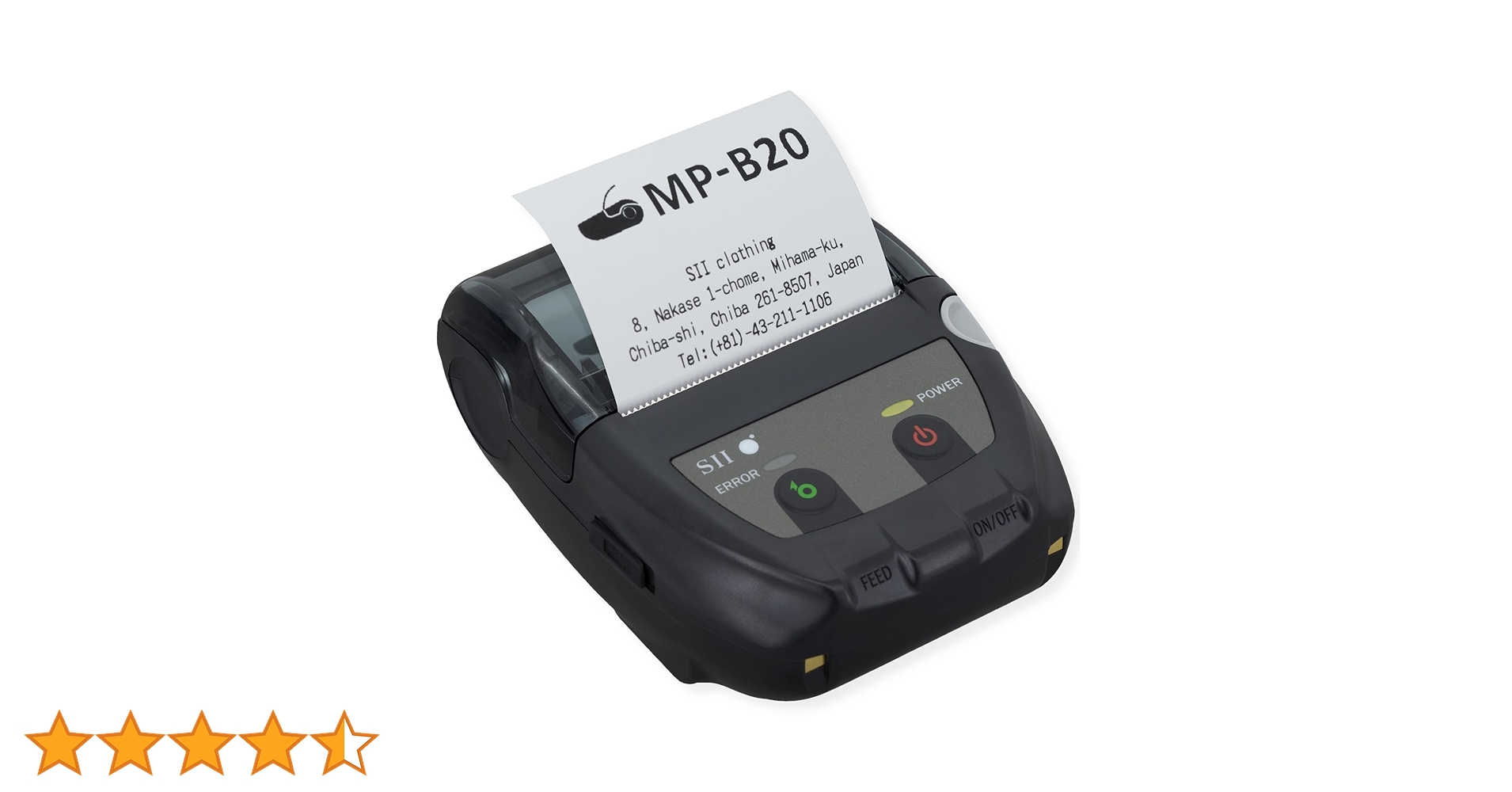 セイコーインスツル モノクロ モバイル型感熱式プリンター MP-B20 エアレジ Amazon.co.jp: セイコーインスツル モノクロ モバイル型感熱式